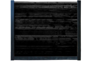 douglas betowood scherm 28mm 185x224cm 10 planks zwart gedompeld geïmpregneerd inclusief afdekkap