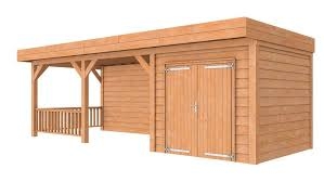 Douglas buitenverblijf Premium plat dak diepte 400cm | diverse breedte maten - Afbeelding 3