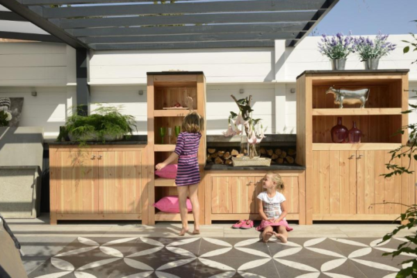 Douglas enkele buitenkeuken kast incl. deur 168x61,5x56cm (hxbxd) - Afbeelding 2