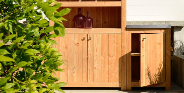 Douglas dubbele buitenkeuken kast incl. deuren 168x109x56cm (hxbxd) - Afbeelding 2