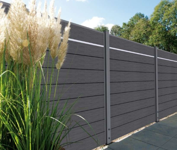 Composiet schuttingplank | 21x195mm x 180cm | houtmotief | antraciet - Afbeelding 3