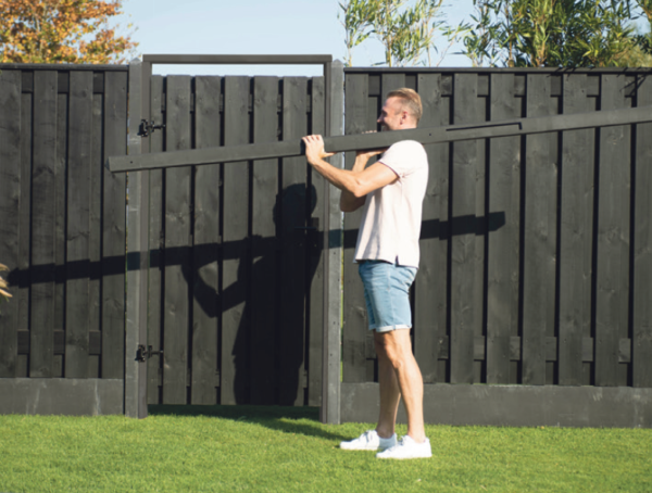 Beton afdekkap | 45x80mm x 180cm | t.b.v. betonplaten met motief | ongecoat | antraciet - Afbeelding 2