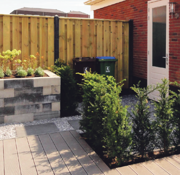 Beton tussenpaal | 100x100mm x 190cm | t.b.v. scherm 90cm hoog | glad met diamantkop | ongecoat | antraciet - Afbeelding 4