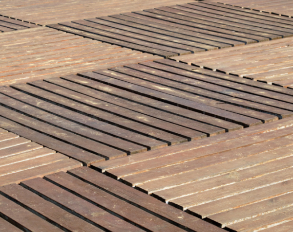 Hardhouten terrastegel 24mm 100x100cm | latdikte ca. 12mm - Afbeelding 2