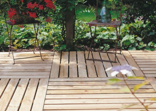 Vuren terrastegel 18mm 100x100cm | latdikte 18mm - Afbeelding 2