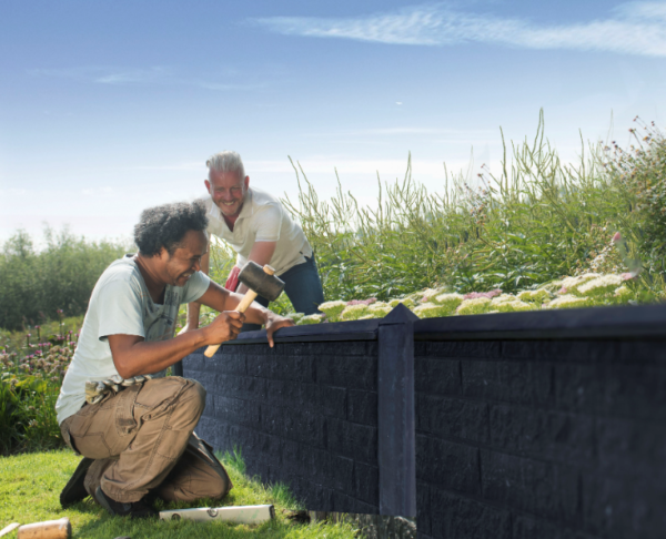 Beton afdekkap | 45x80mm x 180cm | t.b.v. betonplaten met motief | ongecoat | antraciet - Afbeelding 3