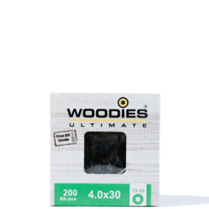 woodies torx rvs a2 schroef 4,0x30mm tx20 verpakking