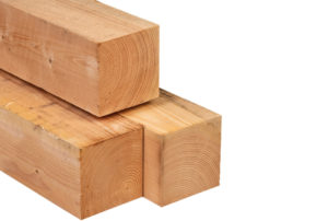 Douglas paal 200x200, fijn bezaagd, onbehandeld, Bakker Bouwen & Wonen, Bakker de Houthandel