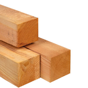 Douglas paal 120x120mm, douglas paal, douglas hout, bakker de houthandel, bakker bouwen en wonen