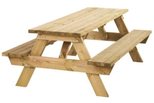 Vuren picknicktafel Bobito 42mm dik bladmaat 71x220cm geïmpregneerd