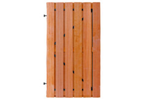 hardhouten poortdeur 100x180cm op zwart stalen verstelbaar frame wv1041163 1