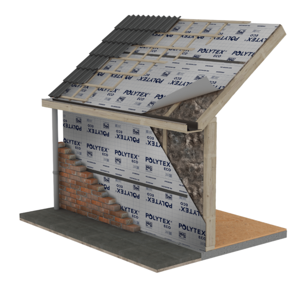 miotex waterdichte dampdoorlatend membraan | rol 1,5 x 50m