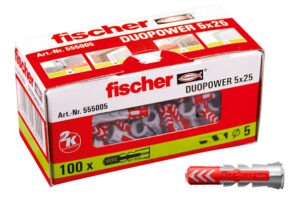 fischer plug duopower | 5x25 | 100 stuks