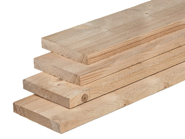 steigerplank 2,9x19,5 cm | blank vuren | 500 cm