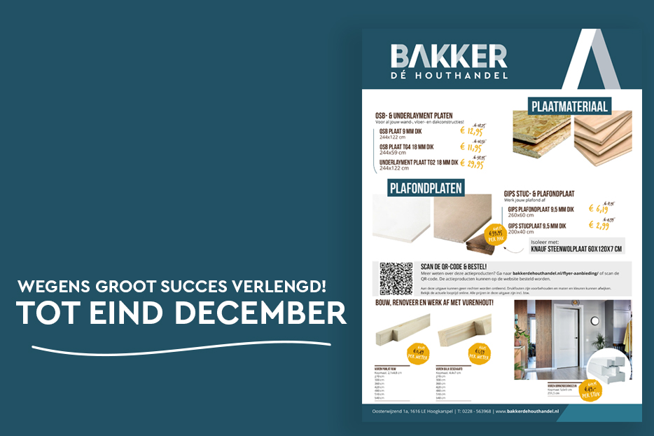 flyer aanbieding december 2023 houthandel bakker hoogkarspel