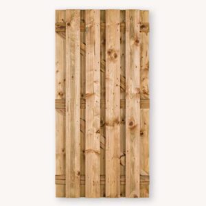 Tuindeur Hoogkarspel - bruin grenen - 180x90 cm