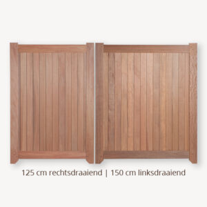 Hardhouten poort dubbel - 180x275 cm