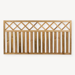 Tuinhek grenen - recht met trellis - 90x180 cm
