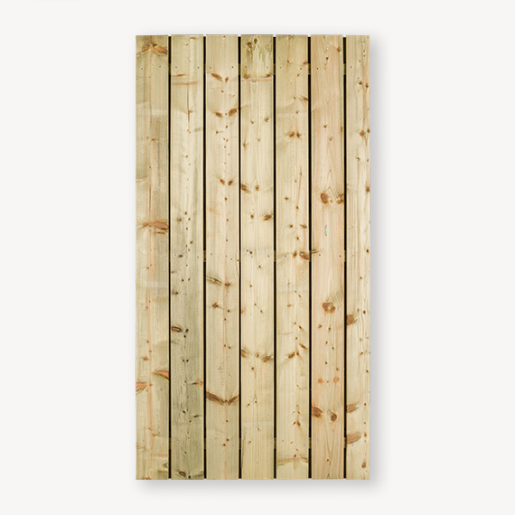 Tuindeur Solide - grenen zw - pa 1,0 cm - 190x110 cm