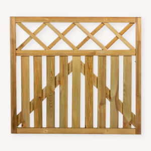 Tuinhekpoort grenen - recht met trellis - 90x100 cm