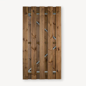 Tuindeur Solide - bruin grenen - pa 7,5 cm - 190x100 cm