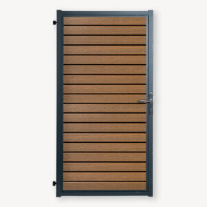 Tuindeur RABAT - composiet - teak brown triple - 190x100 cm