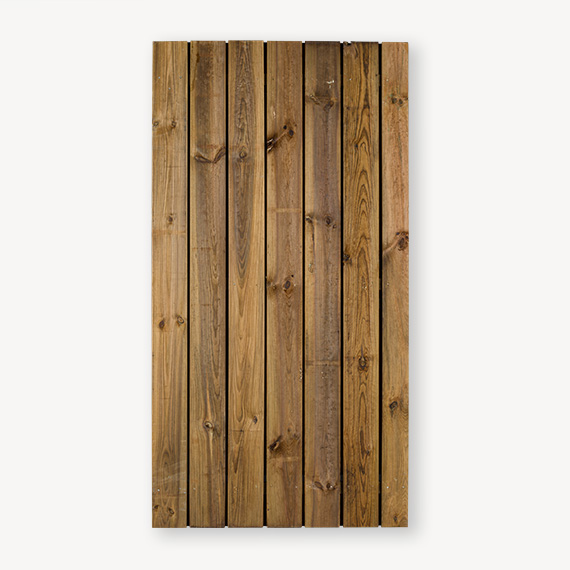 Tuindeur Solide - bruin grenen zw - pa 1,0 - 190x100 cm