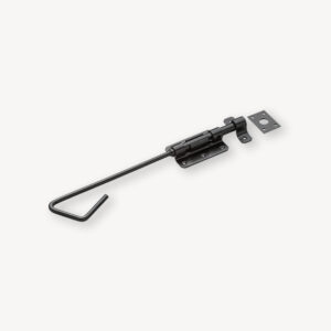 Staartgrendel - zwart gecoat -  lengte 40 cm