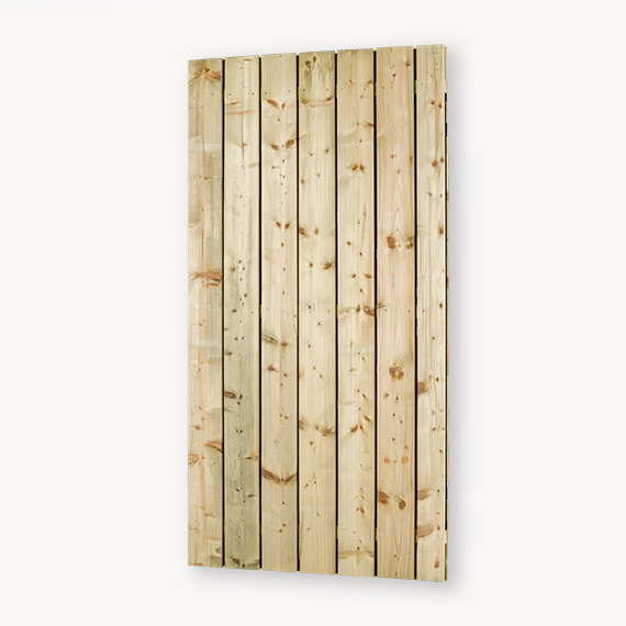 Tuindeur Solide - grenen zw - pa 1,0 cm - 190x110 cm - Afbeelding 2