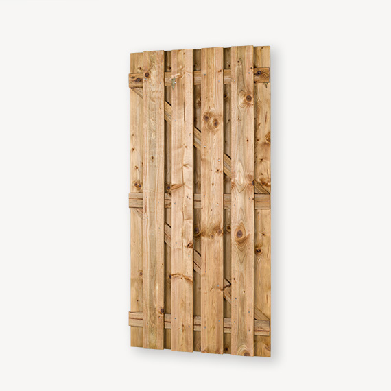 Tuindeur Hoogkarspel - bruin grenen - 180x90 cm - Afbeelding 2