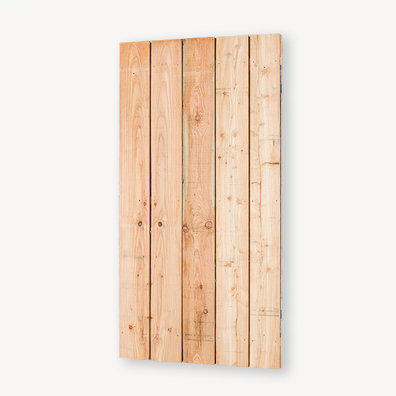 Tuindeur Solide - douglas fijnbezaagd, brede plank - geen doorkijk - verzinkt frame - Afbeelding 2