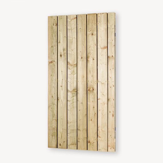 Tuindeur Solide - vuren - geen doorkijk - zwart frame - Afbeelding 2