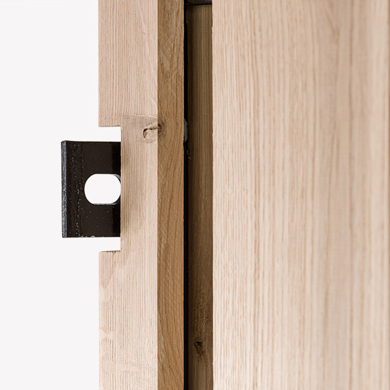 Tuindeur Solide - eiken zw - pa 7,5 cm - 190x100 cm - Afbeelding 5