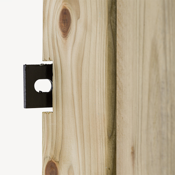 Tuindeur Solide - grenen zw - pa 1,0 cm - 190x110 cm - Afbeelding 5