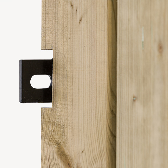 Tuindeur Solide - vuren - geen doorkijk - zwart frame - Afbeelding 5