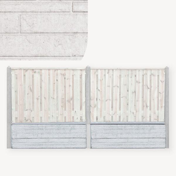 Betonplaat - rotsmotief - grijs - 26 cm - lengte 184 cm - Afbeelding 2
