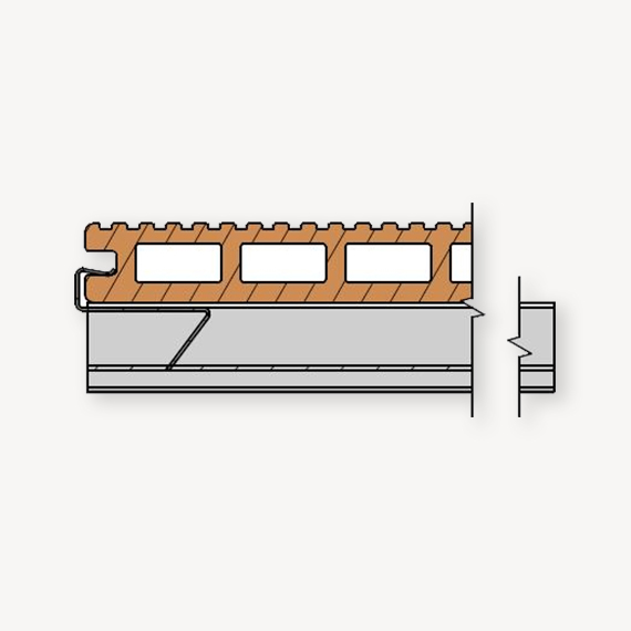 RVS begin en eindklem voor aluminium onderligger - per stuk - Afbeelding 3